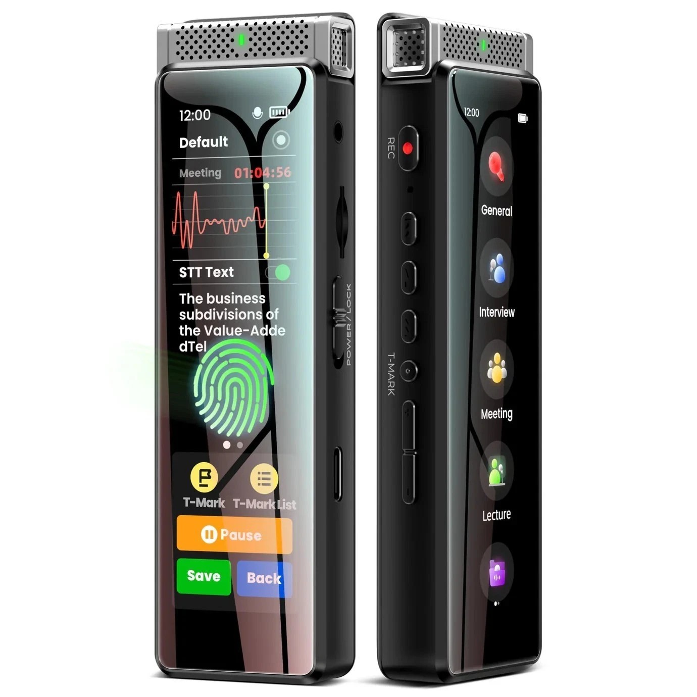 Innioasis R1 136GB Digital Voice Recorder Full Touchscreen Bluetooth Playback