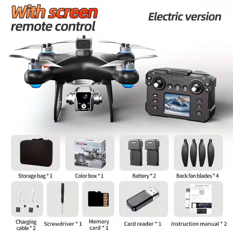  Pro Upgraded Dual-Battery Drone with Screen | S116 Drone with/without Screen Controller | New Version E55/E88 with Screen Remote | Optical Flow & Barometer Dual Positioning Hover | Drawer-Type Quick-Charge Battery | 360° Obstacle Avoidance