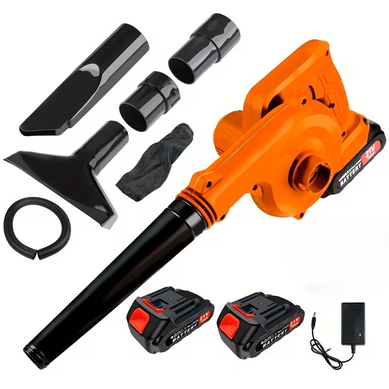 1 Set Of Cordless Handheld Powerful Blower, 21V Electric Turbojet Leaf Blower, Equipped with Rechargeable Lithium Battery, with Extension Tube, Strong Wind, Suitable for Yard, Garden Leaf Removal, Home Dust Removal, Outdoor Barbecue,