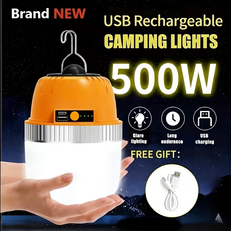 Ultra-bright Outdoor Lights for Camping Lantern, Built-in Battery USB Rechargeable, Can Charge Mobile Phones, LED Camping Lights Outdoor Camping BBQ Tents Hanging Lantern Emergency Power Bank, Outdoor Lights Electricoutdoor Lights for Patio