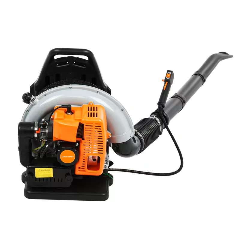 Backpack Gas Powered Leaf Blower, Commercial 2.7kW 850CFM 63CC 4.3HP 2-Stroke Powerful Lightweight Gasoline Grass Lawn Blower w/Harness Air-Cooled & 1.8L Fuel Tank for Yard Lawn Care, Snow Removal