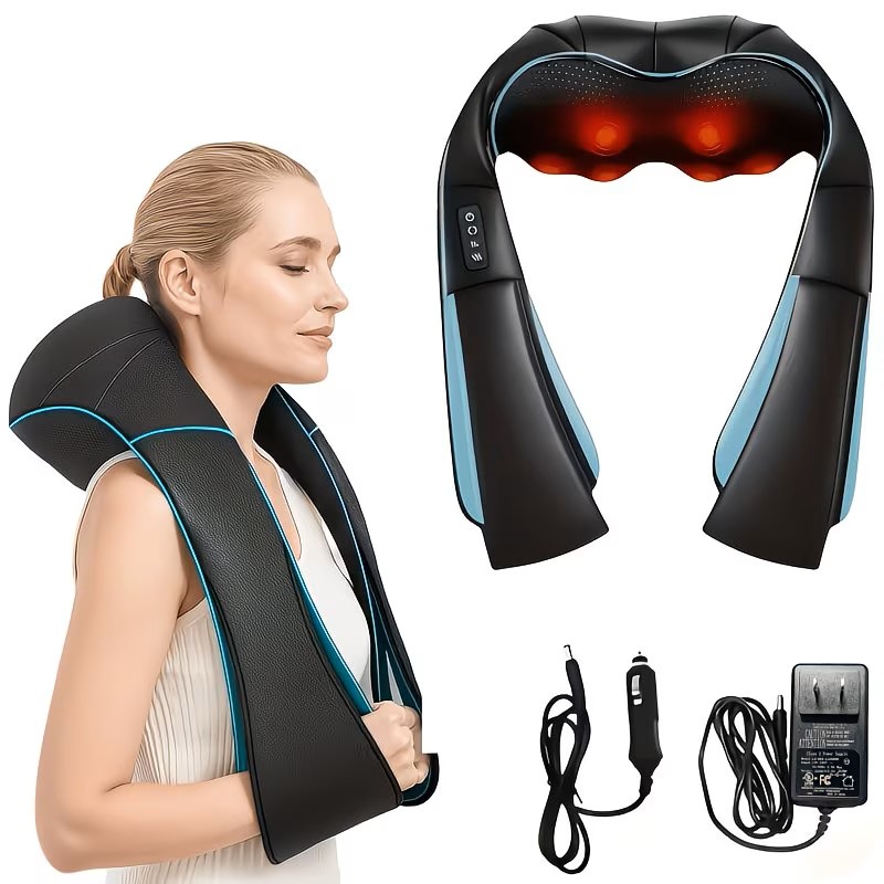 Shiatsu Neck And Shoulder Massager with Heating Function, Massage Neck, Back, Shoulders, Waist, Deep Kneading Massage to Muscle