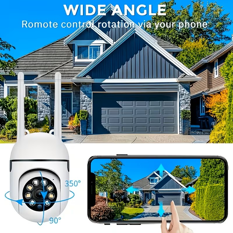 Indoor Security Cameras, Wireless 2.4GHz Wifi Cameras. Motion Detection, 360° Gimbal, Full Color Night Vision + Two-way Audio, Suitable For Corridor, Shopping Mall, Pet Monitoring, Home Security Cameras.