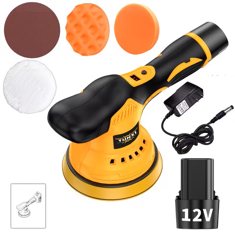 Portable Lithium Battery Polishing Device for Home Use, Operating on a 12V Lithium Battery, Comes with Different Polishing Pads, Gloves, And Tools for Scratch Removal And Bathroom Cleaning, Making It an Excellent Polishing Solution