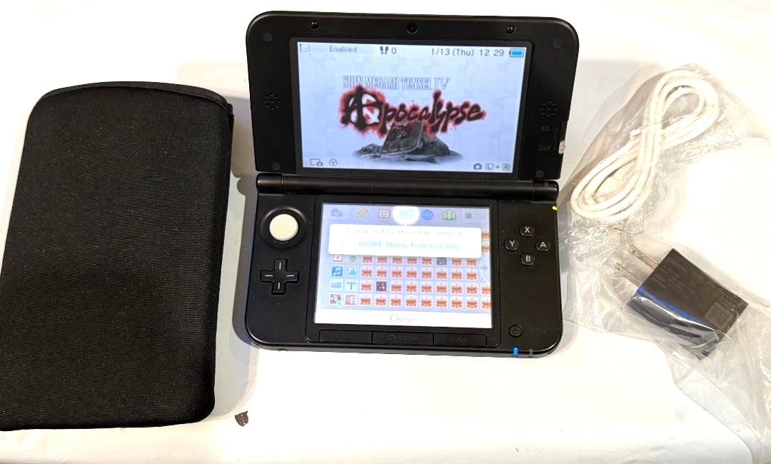 Nintendo 3DS LL Blue Console Region Free English System + Charger 128GB
