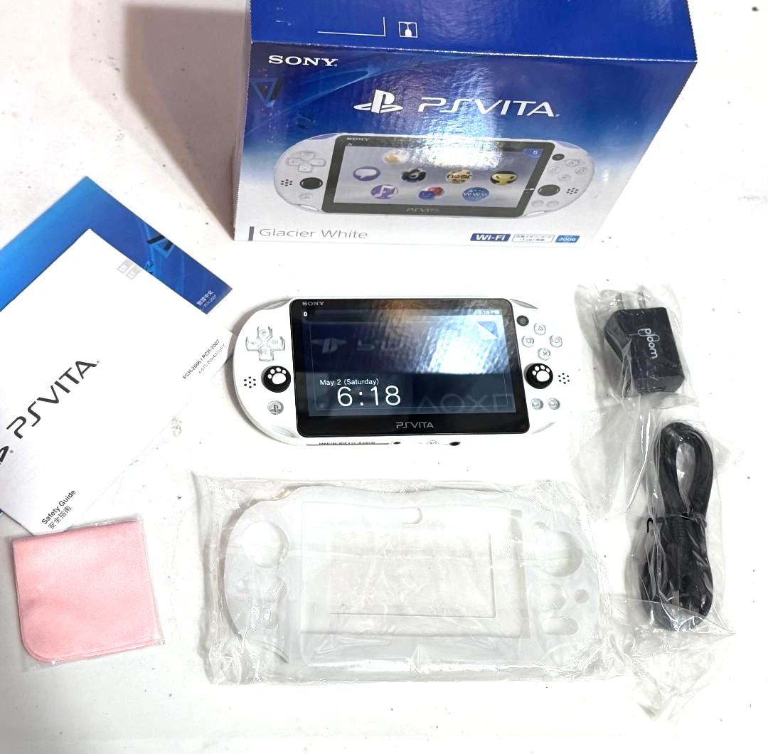 SONY PS Vita PCH 2000 Console Charger w/Box PlayStation PSV Slim Black 64GB USA