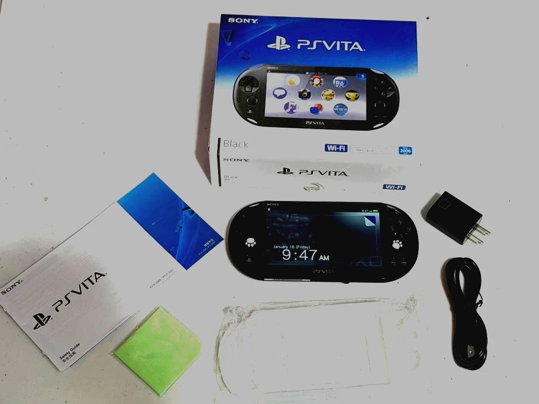 SONY PS Vita PCH 2000 Console Charger PlayStation PSV Slim Black 64GB USA