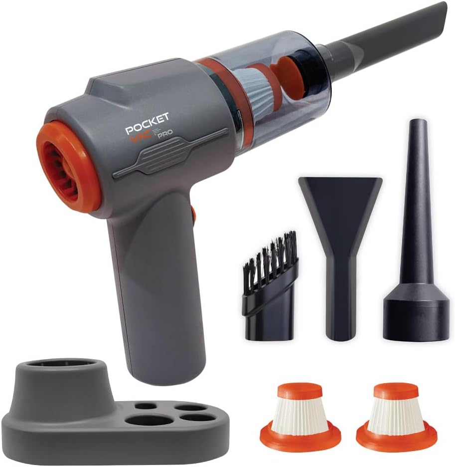 PRO Handheld Vacuum and Docking Station, Compact Wireless Vacuum Cleaner, Lightweight Powerful for Home Kitchen Car Corner Upholstery Pet Hair Dust Crumbs Cleaning