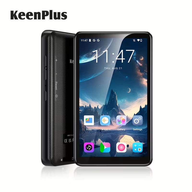 Keenplus 16GB+128GB Hi-Fi Smart System 13 MP3 Player with Wireless 5.3 And Wifi, 4.0" 1080P HD Full Touch Screen Music Player for Music Lover with Many Different Online Music Apps, Built-In Speaker, 2000Mah Large Battery