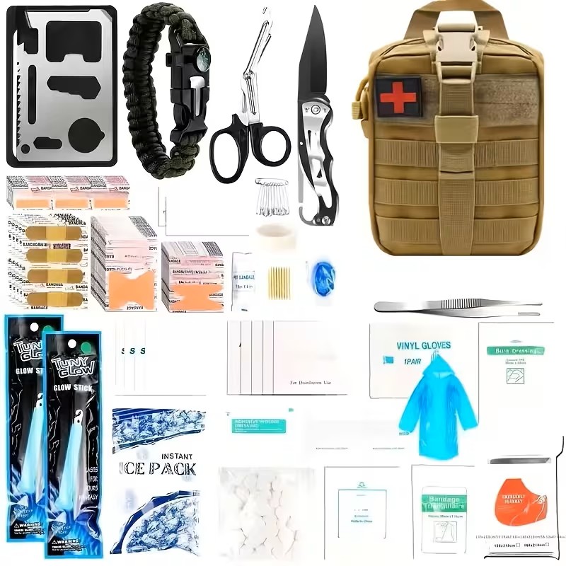 Outdoor Lighter, Compass. Multi-functional Outdoor Tool. Ideal Christmas Gift for Men, Fathers, Husbands Who Enjoy Camping And Outdoor Adventures, Suitable for Both Men And Women.survival Kit