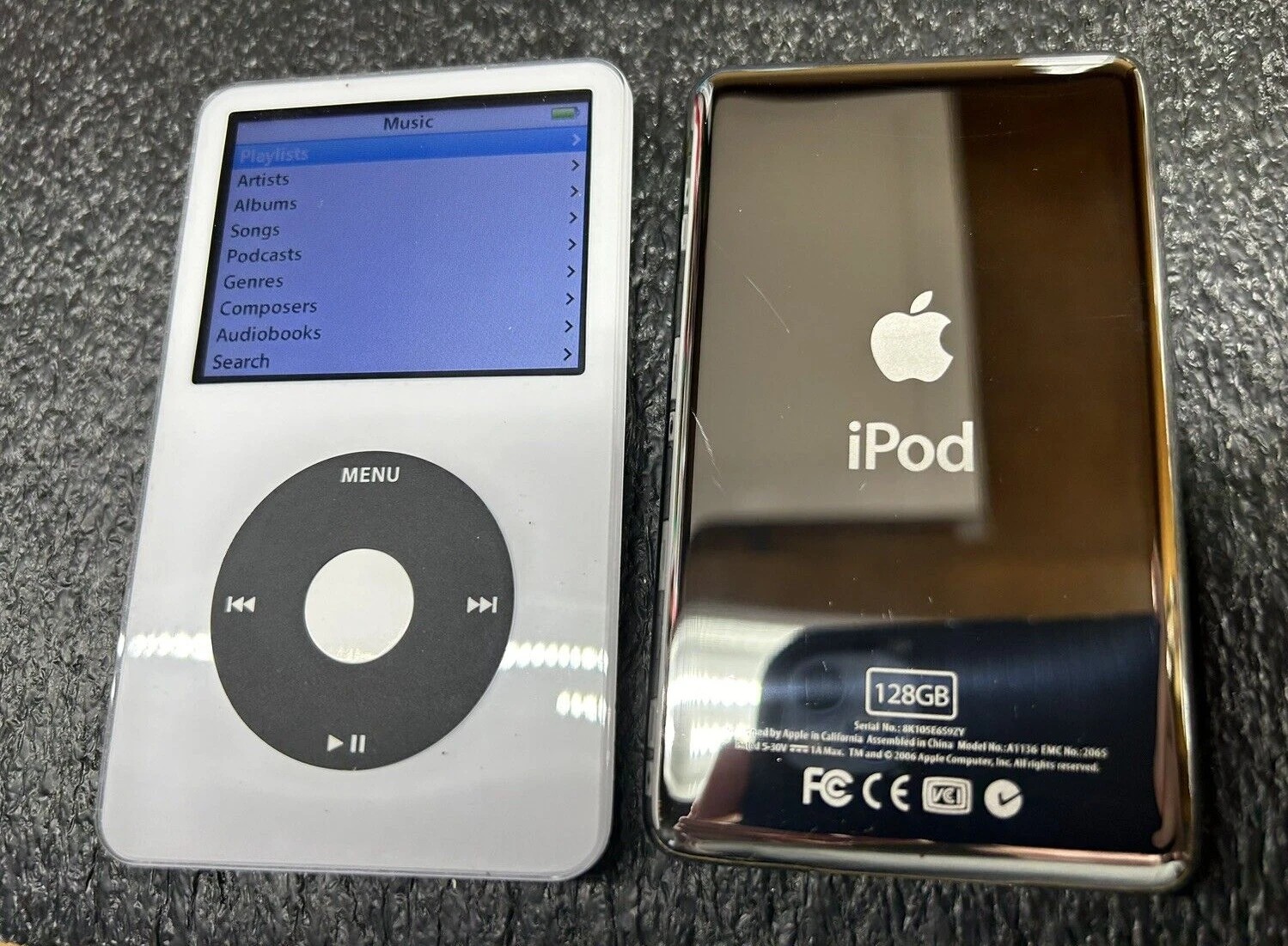 APPLE iPOD CLASSIC 5.5th White 128GB SSD Wolfson DAC Excellent Grade A