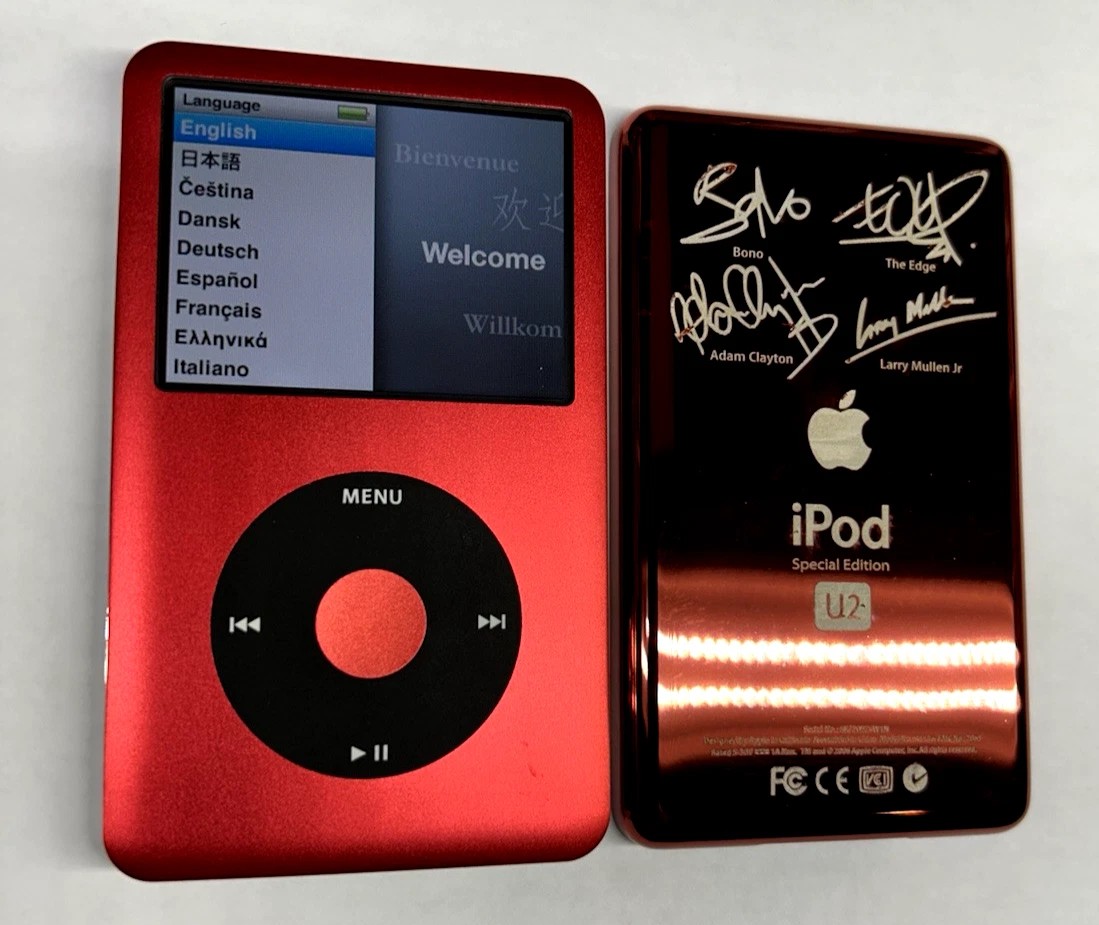 Apple IPOD CLASSIC 7th Generation 128GB - Red /Red Back U2 - Excellent Condition