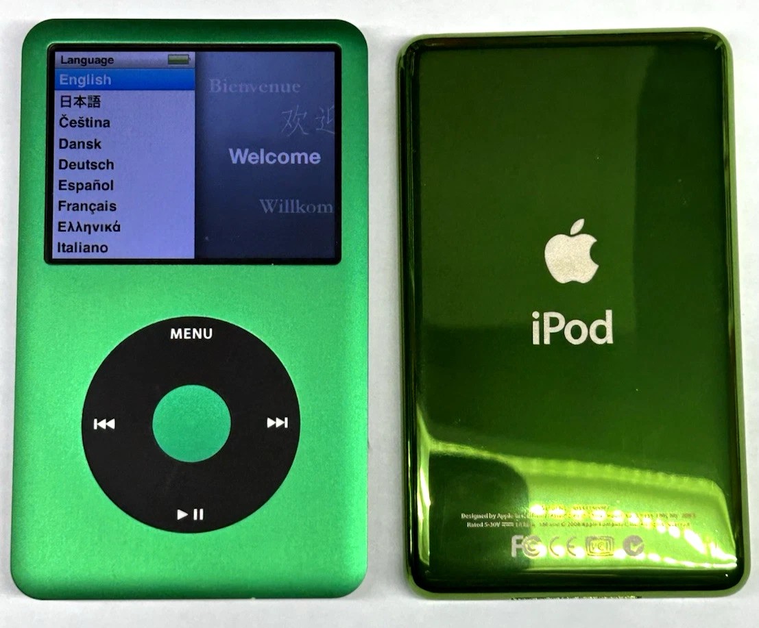 Apple IPOD CLASSIC 7th Generation 128GB MP3 Green/Green back - MINT Condition