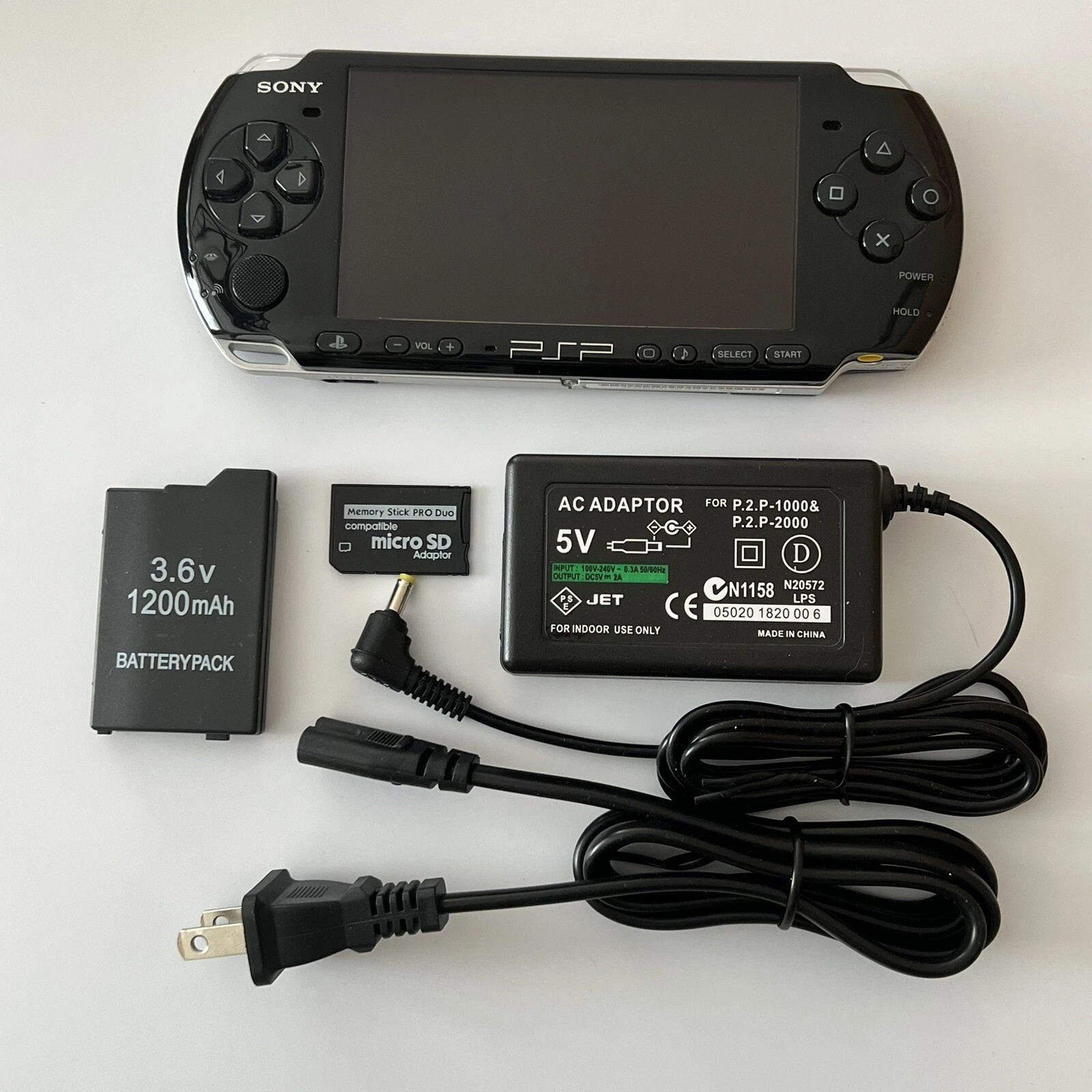 BLACK Sony PSP 3000 System w/ Charger, Battery, & 50 games Bundle