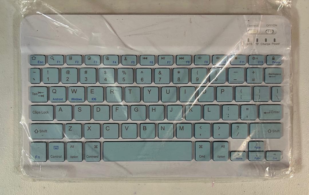 Wireless Bluetooth Keyboard - Hexagon Keycap Portable Ultra-Slim Rechargeable Compact Keyboards Compatible with Mac, iPhone, iPad