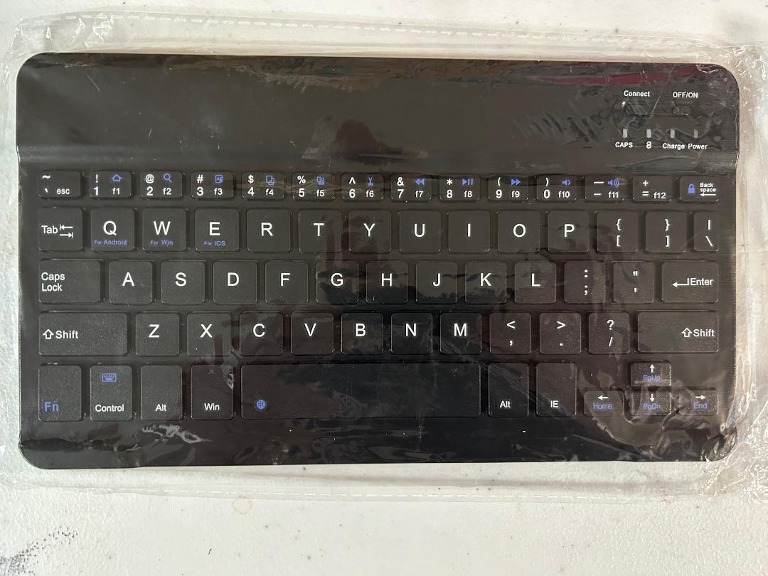 Wireless Bluetooth Keyboard - Hexagon Keycap Portable Ultra-Slim Rechargeable Compact Keyboards Compatible with Mac, iPhone, iPad