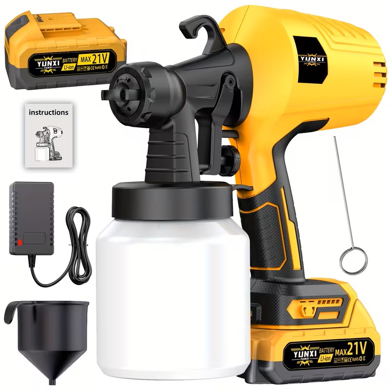 High Voltage Electric Airless Spray Gun HVLP Spray Gun, Multiple Spray Modes, 27.05 Ounce Capacity, Easy to Clean, Suitable for Home, Furniture, Cabinets, Fences, Walls, Doors, And Car Maintenance