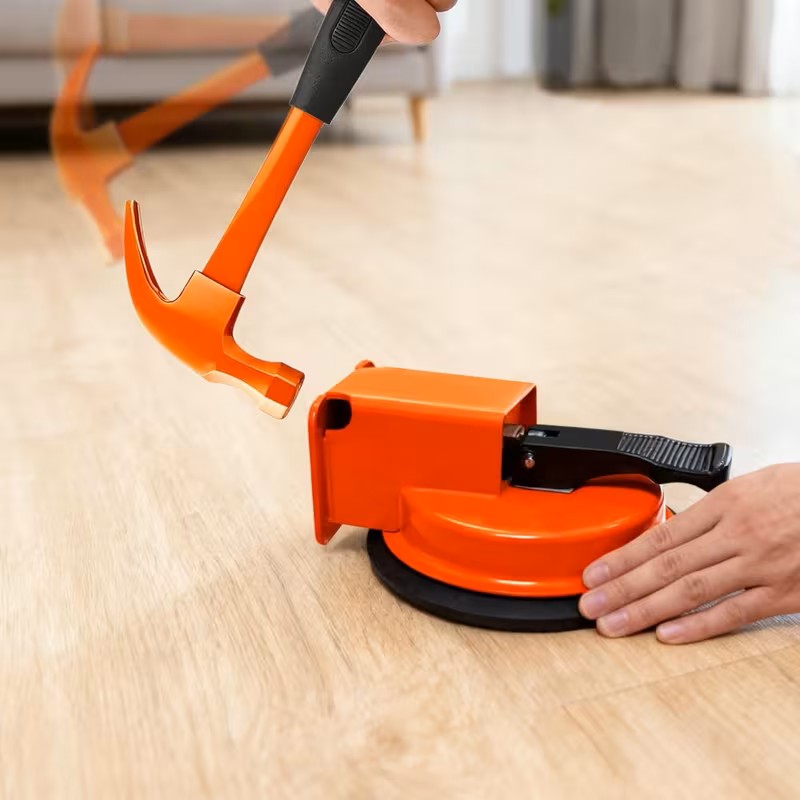 Heavy-Duty Floor Gap Repair Tool, Equipped with Reinforced Iron Suction Cups - Suitable for Composite Floors, Vinyl Floors, Laminate Floors - Professional And Installation/Repair Tool, PVC Floor Tool, (No Hammer Or Tools Required)