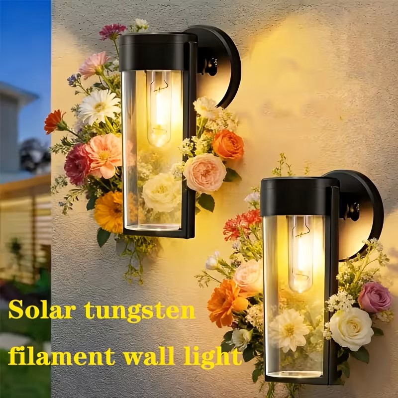 Powered Outdoor Wall Lights Come in Sets of 2 Or 4, Equipped with Smart Light Sensors That Function from Evening Until Morning. These Outdoor Porch Lights Are Rated IP55 for And Utilize Solar Energy