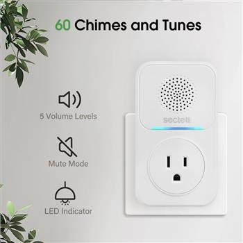 Sectelli Self-Powered Door Bell with 2 USB Ports