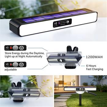 Outdoor Solar Sensor Light, IP65 Protection Rating, 36 High-Brightness 5630 LED Beads, Clip-on/Wall-mountable, Suitable for Camping, Garages, Patios, And Commercial Lighting, Automatic Switch