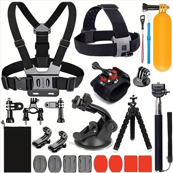 Accessory Kit with 21 Items for Various for Gopro Models And Other Camera Brands
