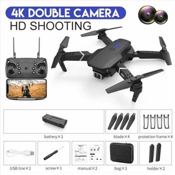 4K E88 PRO HD Dual Camera RC FPV WiFi Foldable Drones