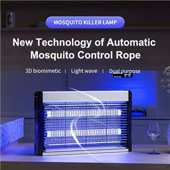 Bug Zapper Indoor, 3000V High Voltage Fly Trap & Mosquito Killer, Ultra-efficient Electric Mosquito Killer, Electric Mosquito Zapper with Removable Washable Tray for Indoor, Wall-Mounted Design for Bedrooms, Kitchens, Patio, Backyard, 1pc
