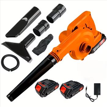 1 Set Of Cordless Handheld Powerful Blower, 21V Electric Turbojet Leaf Blower, Equipped with Rechargeable Lithium Battery, with Extension Tube, Strong Wind, Suitable for Yard, Garden Leaf Removal, Home Dust Removal, Outdoor Barbecue,