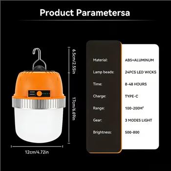 Ultra-bright Outdoor Lights for Camping Lantern, Built-in Battery USB Rechargeable, Can Charge Mobile Phones, LED Camping Lights Outdoor Camping BBQ Tents Hanging Lantern Emergency Power Bank, Outdoor Lights Electricoutdoor Lights for Patio