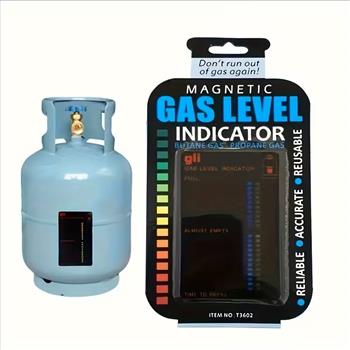 Magnetic Gas Level Indicator for Propane& Butane LPG Cylinders- Temperature Measurement Stick for RVs and Trailers, No Battery Required
