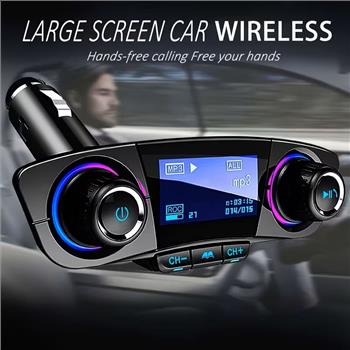 MP3 Player with Card Slot, AUX, Bluetooth Receiver, Multifunctional USB Flash Drive, Music Player, Hands-Free Calling, Phone Charger, Bluetooth FM Transmitter