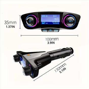 MP3 Player with Card Slot, AUX, Bluetooth Receiver, Multifunctional USB Flash Drive, Music Player, Hands-Free Calling, Phone Charger, Bluetooth FM Transmitter