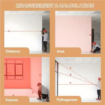 Laser Measuring Tape 2 in 1 Digital Measuring Tape High Precision Laser Rangefinder Steel Measuring Tape, with 131Ft Laser Measure, 16.5Ft Measuring Tape, LCD Display