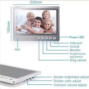 Video Intercom System,9inch Monitor for Video Doorbell Wired, Doorbell