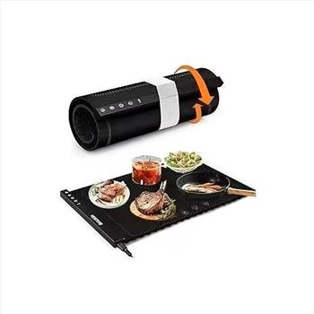 Food Warmer with advance Function, 5 Pcs Extra Large Food Warming Mat with spatulas & towel, Foldable Food Warming Tray