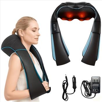 Shiatsu Neck And Shoulder Massager with Heating Function, Massage Neck, Back, Shoulders, Waist, Deep Kneading Massage to Muscle