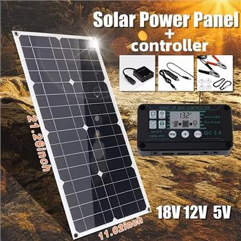 Portable 25W High-efficiency Solar Charger for Fast Charging Of Mobile Phones, Tablets, Laptops. Ideal for Camping, RV Travel And Power Outages.