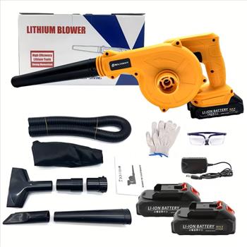 Portable Cordless Leaf Blower, Blower with Battery And Charger, Battery-powered, Compact Handheld Vacuum Cleaner for Quick And Easy Lawn Maintenance And Leaf Removal.
