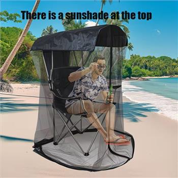 Outdoor Camping And Fishing Mosquito Net with Zipper Closure (Chair Not Included) - Protects Against Insects And Provides Shade, Lightweight And Easy to Assemble, Ideal for Camping
