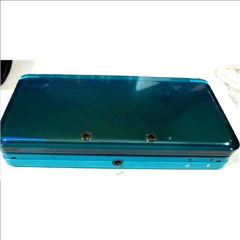 Nintendo 3DS Light Blue Console Stylus Case + Charger 128GB Card