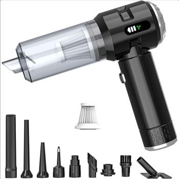 Handheld Car Vacuum Cleaner, 25000PA Strong Cyclonic Suction Portable Mini Vacuum Cordless with Digital Display Lightweight Handheld for Pet Hair, Car, Home, Office,