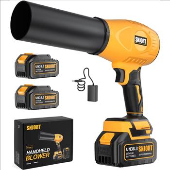 Leaf Blower Cordless with Battery and Charger, 980,000 RPM, Extended Nozzle, Lightweight Handheld,Blower for Patio Cleaning,Leaves and Dust,Birthday Gifts for Men Dad Husband(Banana Yellow