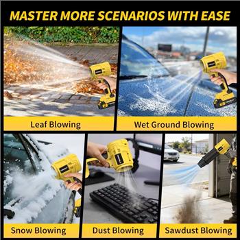 Turbo Blower, 60000RPM Electric Cordless Leaf Blower, 20V 2.0/4.0AH Battery Jet Dry Blower, High Pressure Air Blower, Jet Blower Car Dryer, Handheld Snow Blower, Home Outdoor, Blowing Leaves And Dust