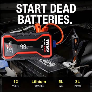 Multifunctional Vehicle Emergency Start Power Supply, 190 PSI, Portable Car Battery Starter, Digital Display, Suitable for Small Cars Or Trucks, LED Emergency Light, Outdoor Vehicle Emergency Tools