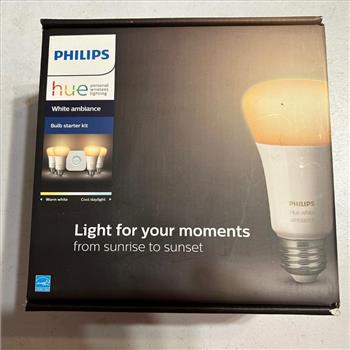Philips Hue Personal Wireless Lighting 4 Bulb Starter Kit 840 Lumens White