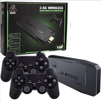 2.4G Wireless Controller Gamepad/Mini Game Stick Console, 4K HD HDMI Output, 10,000+ Built-In Retro Games, Save/Search/Collect Function, Perfect for Family TV Gaming