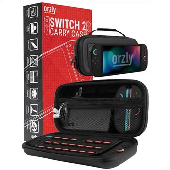 Carrying Case for Nintendo Switch 2 2025 Console with Screen Padding | Switch 2 Latest 2025/2026 Case Soft Microfiber interior game card microSD storage JoyCon and accessory pockets