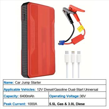 Portable Car Emergency Start: Emergency Portable Battery Ignition Starter with Lighting