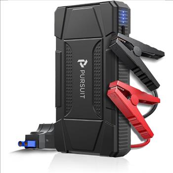 Pursuit 800A Car Jump Starter, 12V Battery Booster Pack, Portable Power Bank with LED Flashlight, Suitable for 5.0L Gas 2.0L Diesel